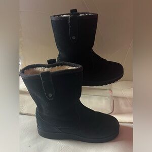 UGG Kids Black Suede Boots